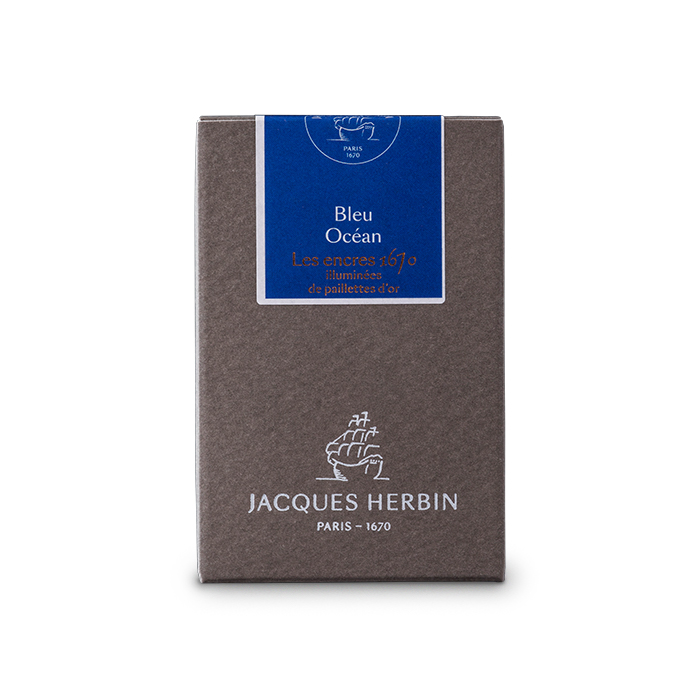Jacques Herbin shimmer ink 1670系列 Blue Océan 深海藍 閃粉墨水