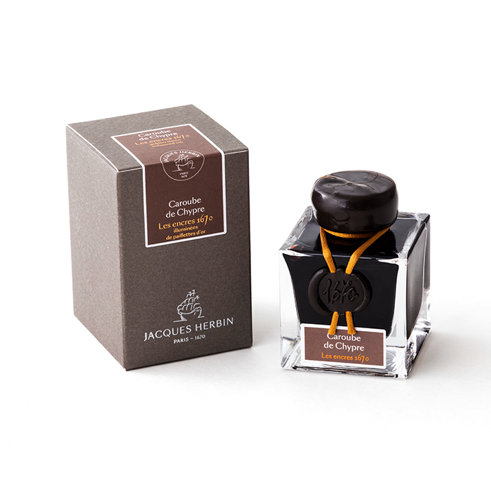 Jacques Herbin shimmer ink 1670系列 Caroube de Chypre 豆角棕 閃粉墨水