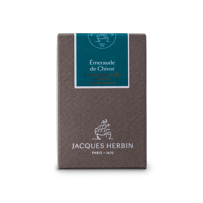 Jacques Herbin shimmer ink 1670系列 Émeraude de Chivor 祖母綠 閃粉墨水