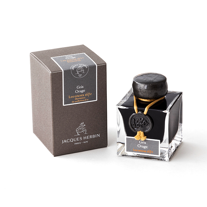Jacques Herbin  shimmer ink 1670系列 Stormy Grey暴風灰 閃粉墨水