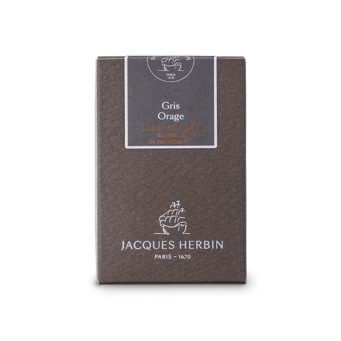 Jacques Herbin  shimmer ink 1670系列 Stormy Grey暴風灰 閃粉墨水