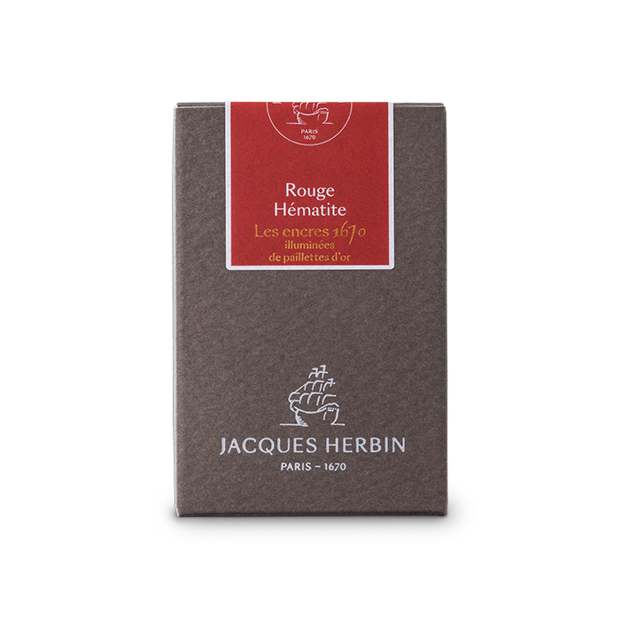Jacques Herbin shimmer ink 1670系列 Rouge Hématite 完美之紅 閃粉墨水