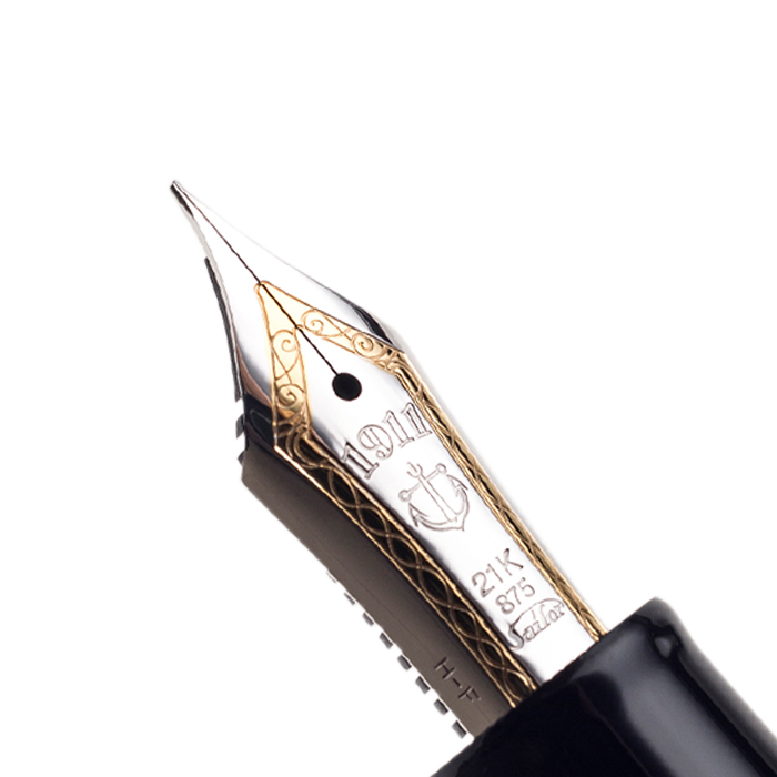 Sailor Pro Gear 大型平頂系列Σ 銀夾黑色 墨水筆