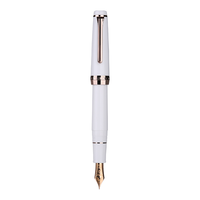 Sailor寫樂 Professional Gear大型平頂系列 玫瑰金夾白色墨水筆