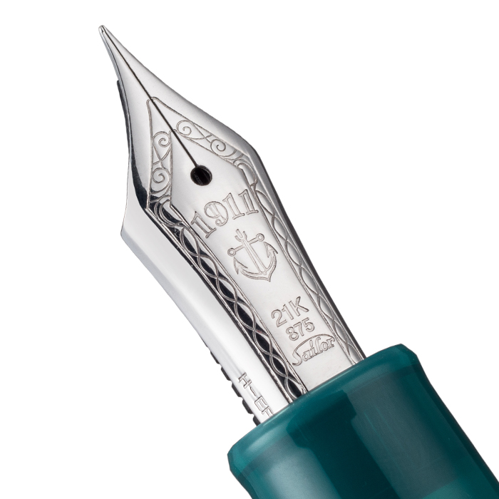 Sailor寫樂 Professional Gear大型平頂系列特別版 銀夾海洋透明綠墨水筆