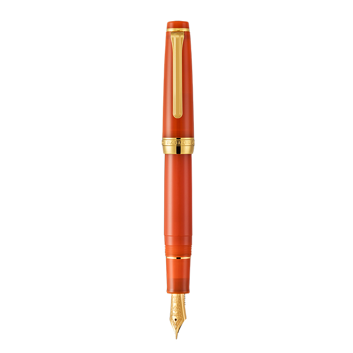 Sailor寫樂 Professional Gear大型平頂系列特別版 金夾火焰透明橙墨水筆