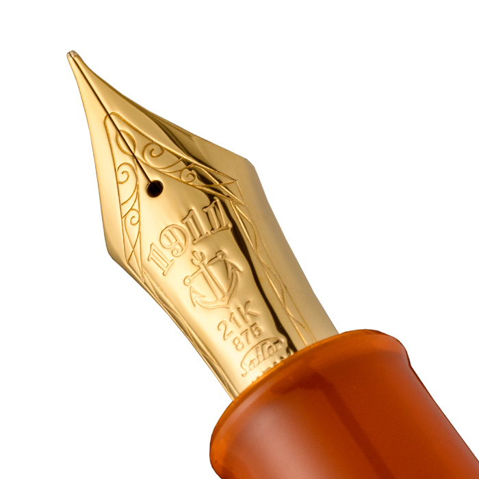 Sailor寫樂 Professional Gear大型平頂系列特別版 金夾火焰透明橙墨水筆