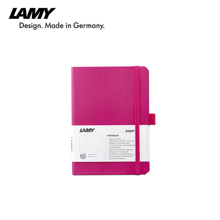LAMY凌美 軟皮系列筆記本 A6 粉色 - LAMY鋼筆書寫專用紙