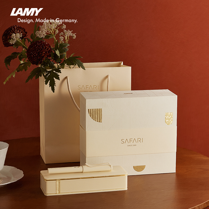 LAMY凌美 Safari狩獵系列 2022 Cream奶油淺咖墨水筆連墨水套裝