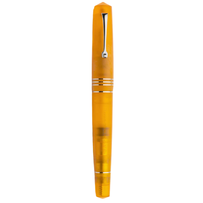 Leonardo Momento Zero Grande Pura 銀夾 Flame Orange 鋼筆