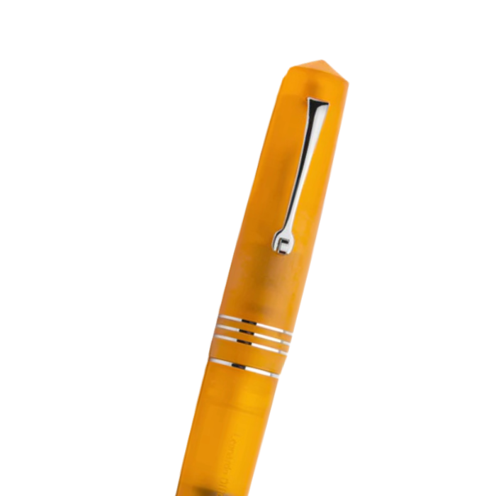 Leonardo Momento Zero Grande Pura 銀夾 Flame Orange 鋼筆