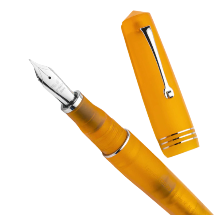 Leonardo Momento Zero Grande Pura 銀夾 Flame Orange 鋼筆